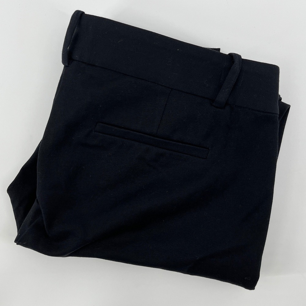 J. by J. Crew Womens Black Stretch Cotton Ankle Dress Pants Size 8 Side Zip